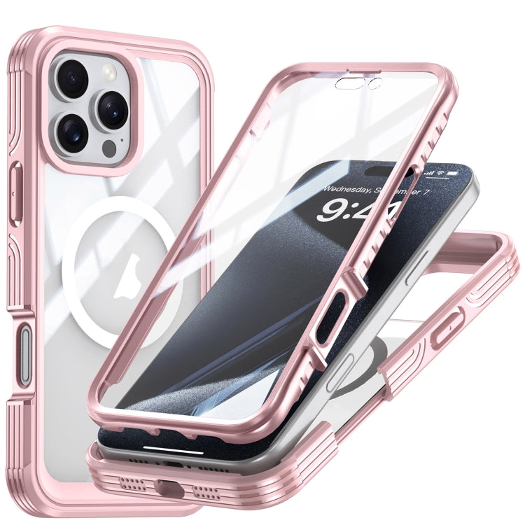 For iPhone 16 Pro Max RedPepper Tempered Glass MagSafe Phone Case(Pink) - iPhone 16 Pro Max Cases by RedPepper | Online Shopping South Africa | PMC Jewellery | Buy Now Pay Later Mobicred