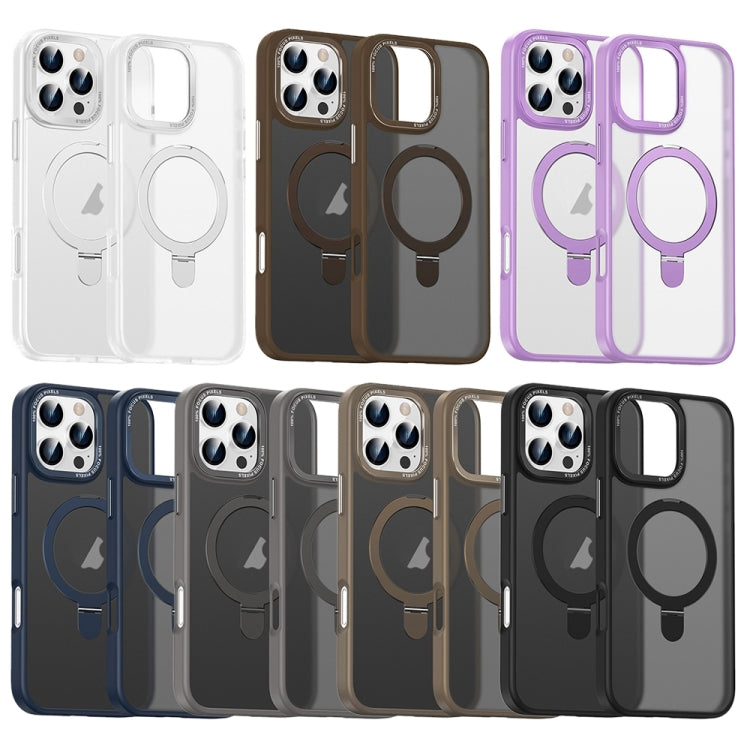 For iPhone 16 Pro Max Skin Feel MagSafe Magnetic Holder Phone Case(Transparent) - iPhone 16 Pro Max Cases by PMC Jewellery | Online Shopping South Africa | PMC Jewellery | Buy Now Pay Later Mobicred