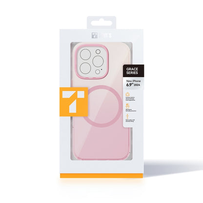 For iPhone 16 TGVIS Grace Series MagSafe Magnetic Phone Case(Pink) - iPhone 16 Cases by TGVIS | Online Shopping South Africa | PMC Jewellery | Buy Now Pay Later Mobicred