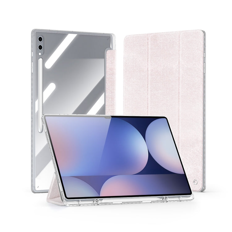 For Samsung Galaxy Tab S10 Ultra / S9 Ultra DUX DUCIS Unid Series PU+TPU Smart Tablet Case(Pink) - Tab S10 Ultra Cases by DUX DUCIS | Online Shopping South Africa | PMC Jewellery | Buy Now Pay Later Mobicred