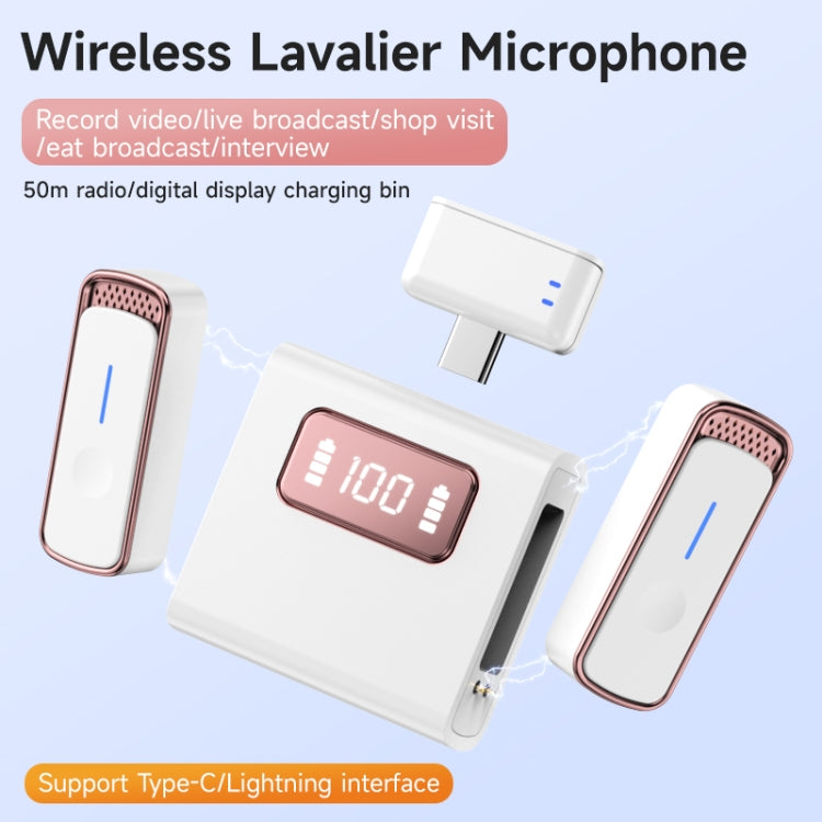 SX88 1 TX + 2 RX Smart Noise Reduction Lavalier Wireless Microphone, Specification:Type-C(Black) - Microphone by PMC Jewellery | Online Shopping South Africa | PMC Jewellery | Buy Now Pay Later Mobicred