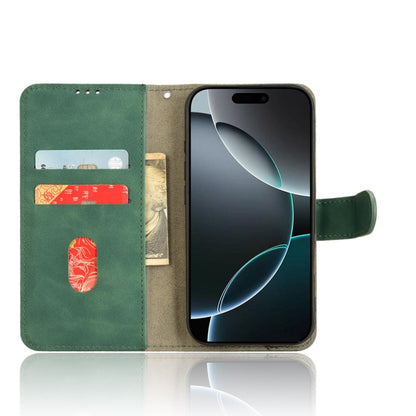 For iPhone 16 Pro Skin Feel Magnetic Flip Leather Phone Case(Green) - iPhone 16 Pro Cases by PMC Jewellery | Online Shopping South Africa | PMC Jewellery | Buy Now Pay Later Mobicred