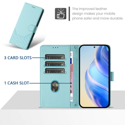 For Ulefone Note 17 Pro Honeycomb Embossing RFID Leather Phone Case(Mint Green) - Ulefone Cases by PMC Jewellery | Online Shopping South Africa | PMC Jewellery | Buy Now Pay Later Mobicred