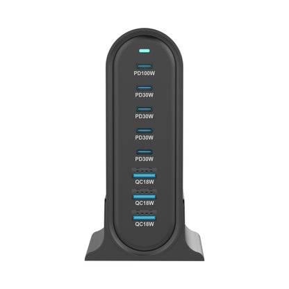 YMX-968 268W 5Type-C, 3USB 8-Ports Desktop Fast Charger, Plug Type:EU Plug(Black) - Multifunction Charger by PMC Jewellery | Online Shopping South Africa | PMC Jewellery | Buy Now Pay Later Mobicred