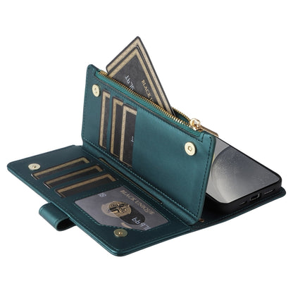 For Samsung Galaxy S24 5G Crossbody Zipper Wallet Rhombus Leather Phone Case(Green) - Galaxy S24 5G Cases by PMC Jewellery | Online Shopping South Africa | PMC Jewellery | Buy Now Pay Later Mobicred