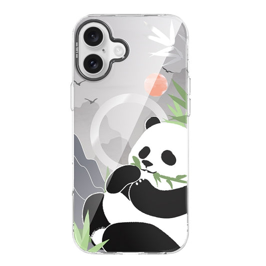 For iPhone 16 TGVIS Grace Series MagSafe Magnetic Phone Case(Panda) - iPhone 16 Cases by TGVIS | Online Shopping South Africa | PMC Jewellery | Buy Now Pay Later Mobicred