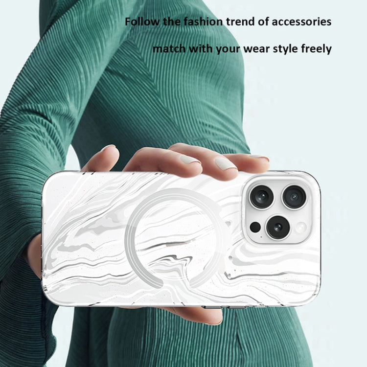 For iPhone 16 Pro Max TGVIS Grace Series MagSafe Magnetic Phone Case(Mirror Flower) - iPhone 16 Pro Max Cases by TGVIS | Online Shopping South Africa | PMC Jewellery | Buy Now Pay Later Mobicred