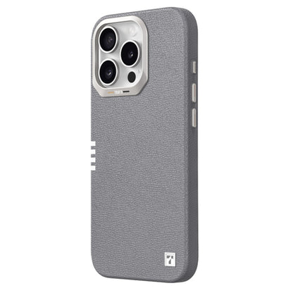 For iPhone 16 Pro TGVIS VIDA Series MagSafe Magnetic PU Leather Phone Case(Grey) - iPhone 16 Pro Cases by TGVIS | Online Shopping South Africa | PMC Jewellery | Buy Now Pay Later Mobicred