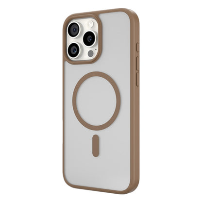 For iPhone 16 Pro Max TGVIS GRACE Series MagSafe Frosted Translucent Phone Case(Brown) - iPhone 16 Pro Max Cases by TGVIS | Online Shopping South Africa | PMC Jewellery | Buy Now Pay Later Mobicred