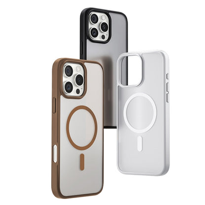 For iPhone 16 Pro Max TGVIS GRACE Series MagSafe Frosted Translucent Phone Case(White) - iPhone 16 Pro Max Cases by TGVIS | Online Shopping South Africa | PMC Jewellery | Buy Now Pay Later Mobicred