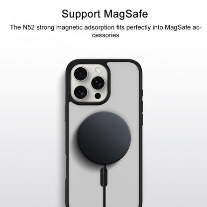 For iPhone 16 Pro Max TGVIS GRACE Series MagSafe Frosted Translucent Phone Case(Black) - iPhone 16 Pro Max Cases by TGVIS | Online Shopping South Africa | PMC Jewellery | Buy Now Pay Later Mobicred