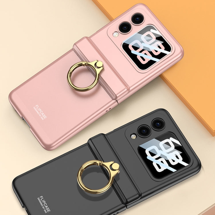 For Huawei nova Flip GKK Integrated Magnetic Hinged Flip Case with Ring Holder(Black) - Huawei Cases by GKK | Online Shopping South Africa | PMC Jewellery | Buy Now Pay Later Mobicred