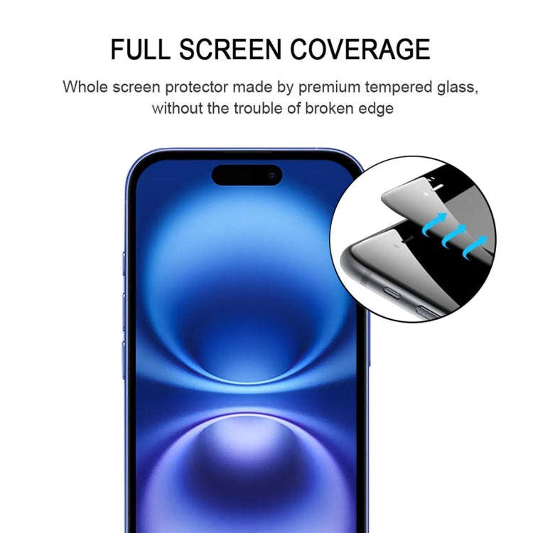 For iPhone 16 Full Glue Screen Tempered Glass Film - iPhone 16 Tempered Glass by PMC Jewellery | Online Shopping South Africa | PMC Jewellery | Buy Now Pay Later Mobicred