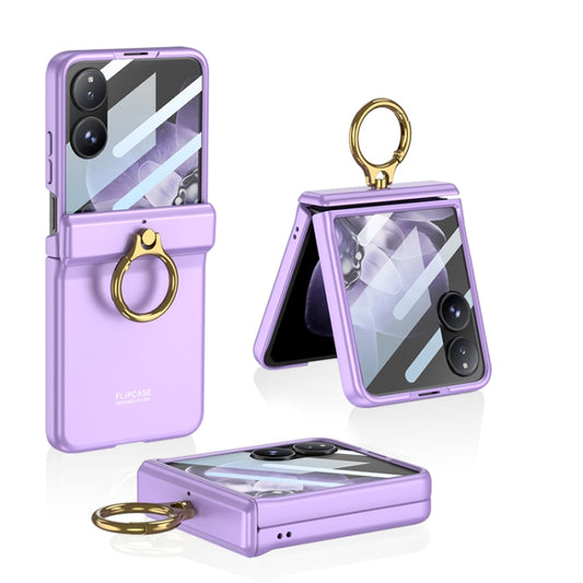 For Xiaomi Mix Flip GKK Integrated Magnetic Hinged Flip Case with Ring Holder(Purple) - Mix Flip Cases by GKK | Online Shopping South Africa | PMC Jewellery | Buy Now Pay Later Mobicred