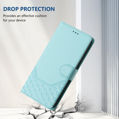 For Redmi K70 Ultra 5G Honeycomb Embossing RFID Leather Phone Case(Mint Green) - Xiaomi Cases by PMC Jewellery | Online Shopping South Africa | PMC Jewellery | Buy Now Pay Later Mobicred