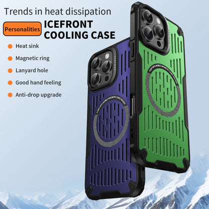 For iPhone 16 Ice Front Cooling MagSafe Magnetic Phone Case(Purple) - iPhone 16 Cases by PMC Jewellery | Online Shopping South Africa | PMC Jewellery | Buy Now Pay Later Mobicred