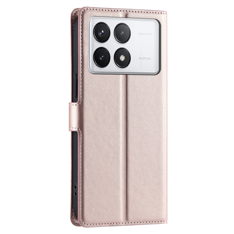 For Redmi K70 Voltage Ultra-thin Dot Leather Phone Case(Rose Gold) - K70 Cases by PMC Jewellery | Online Shopping South Africa | PMC Jewellery | Buy Now Pay Later Mobicred