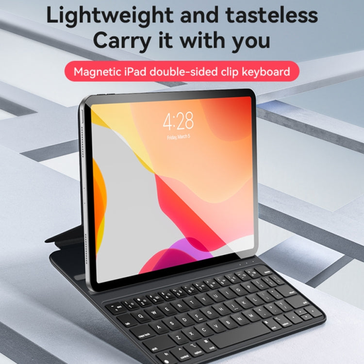 For iPad Pro 11 2022 / Air 10.9 2022 Yesido Dual-sided Clip Magnetic Keyboard Leather Case(Black) - For iPad Pro by Yesido | Online Shopping South Africa | PMC Jewellery | Buy Now Pay Later Mobicred