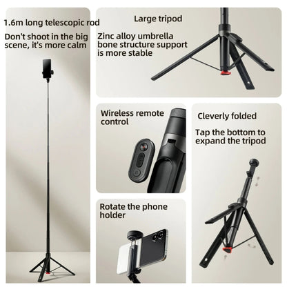 Xiaomi XMBJZPG01YM Zoom Floor Standing Bluetooth Stand Selfie Stick - Selfie Sticks by Xiaomi | Online Shopping South Africa | PMC Jewellery | Buy Now Pay Later Mobicred