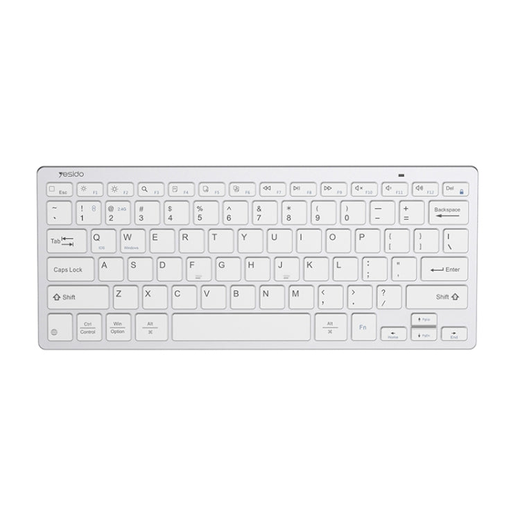 Yesido KB11 Portable 78 Keys 2.4G Bluetooth Dual-mode Wireless Computer Keyboard(White) - Wireless Keyboard by Yesido | Online Shopping South Africa | PMC Jewellery | Buy Now Pay Later Mobicred