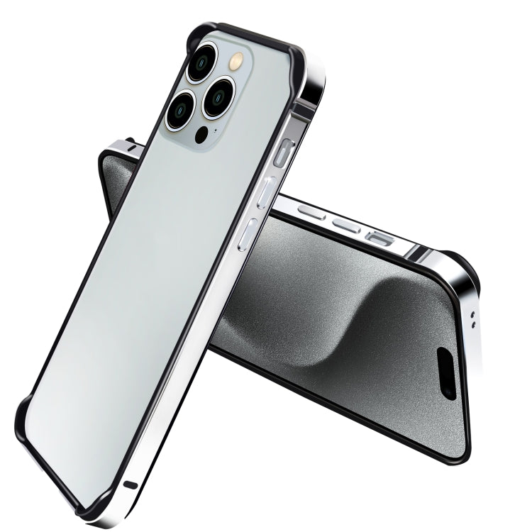 For iPhone 16 Pro Max TPU + Aluminum Alloy Frame Phone Case(Silver) - iPhone 16 Pro Max Cases by PMC Jewellery | Online Shopping South Africa | PMC Jewellery | Buy Now Pay Later Mobicred