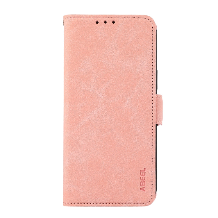 For Samsung Galaxy S25 Ultra 5G ABEEL Frosted Magnetic RFID Leather Phone Case(Pink) - Galaxy S25 Ultra 5G Cases by PMC Jewellery | Online Shopping South Africa | PMC Jewellery | Buy Now Pay Later Mobicred