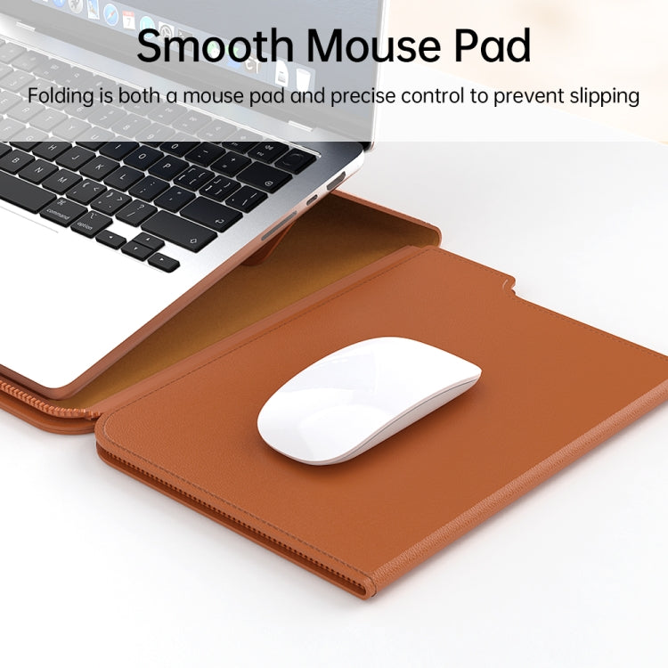 Multifunctional Laptop PU Magnetic Stand Split Liner Bag with Mouse Pad Function, Size:13-14 inch(Rose Gold) - 13.3 inch by PMC Jewellery | Online Shopping South Africa | PMC Jewellery | Buy Now Pay Later Mobicred