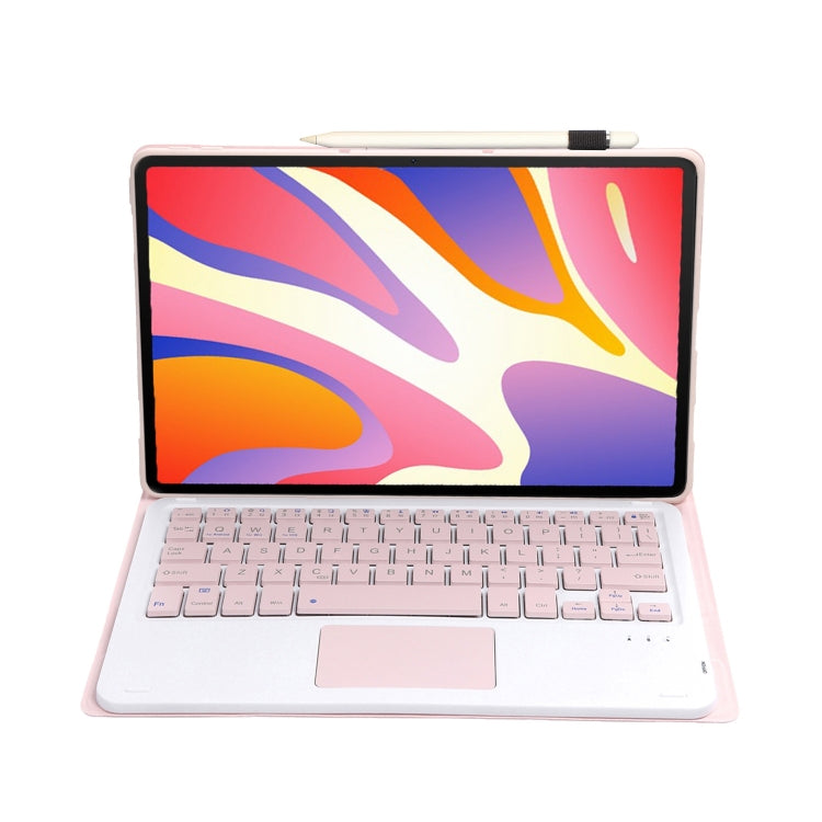 For Huawei MatePad SE 11 2024 AH21-A Ultra-thin Detachable Bluetooth Keyboard Leather Tablet Case with Touchpad(Pink White) - Others Keyboard by PMC Jewellery | Online Shopping South Africa | PMC Jewellery | Buy Now Pay Later Mobicred