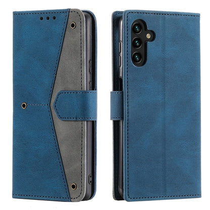 For Samsung Galaxy S25+ 5G Nail Skin Feel Stitching Calf Texture Leather Phone Case(Blue) - Galaxy S25+ 5G Cases by PMC Jewellery | Online Shopping South Africa | PMC Jewellery | Buy Now Pay Later Mobicred