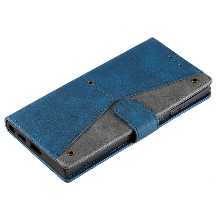 For Samsung Galaxy S25 Ultra 5G Nail Skin Feel Stitching Calf Texture Leather Phone Case(Blue) - Galaxy S25 Ultra 5G Cases by PMC Jewellery | Online Shopping South Africa | PMC Jewellery | Buy Now Pay Later Mobicred