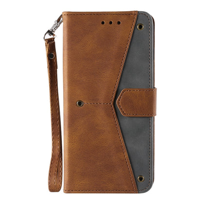 For Samsung Galaxy S25 Ultra 5G Nail Skin Feel Stitching Calf Texture Leather Phone Case(Brown) - Galaxy S25 Ultra 5G Cases by PMC Jewellery | Online Shopping South Africa | PMC Jewellery | Buy Now Pay Later Mobicred