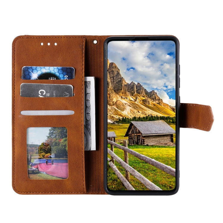 For Samsung Galaxy S25 Ultra 5G Nail Skin Feel Stitching Calf Texture Leather Phone Case(Brown) - Galaxy S25 Ultra 5G Cases by PMC Jewellery | Online Shopping South Africa | PMC Jewellery | Buy Now Pay Later Mobicred