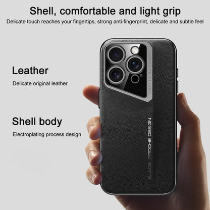 For iPhone 16 Pro Max J-20 Leather Skyline Design Full Coverage Phone Case(Black) - iPhone 16 Pro Max Cases by PMC Jewellery | Online Shopping South Africa | PMC Jewellery | Buy Now Pay Later Mobicred