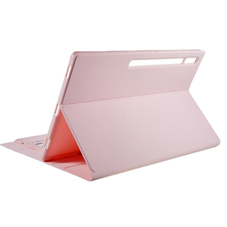 For Samsung Galaxy Tab S10 Ultra A910B Pen Slot Detachable Bluetooth Keyboard Leather Tablet Case(Pink) - Samsung Keyboard by PMC Jewellery | Online Shopping South Africa | PMC Jewellery | Buy Now Pay Later Mobicred