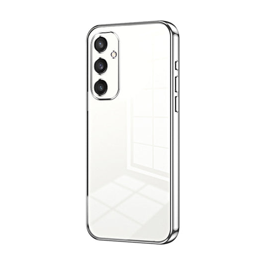 For Samsung Galaxy S25 5G Transparent Plating Fine Hole Phone Case(Silver) - Galaxy S25 5G Cases by PMC Jewellery | Online Shopping South Africa | PMC Jewellery | Buy Now Pay Later Mobicred