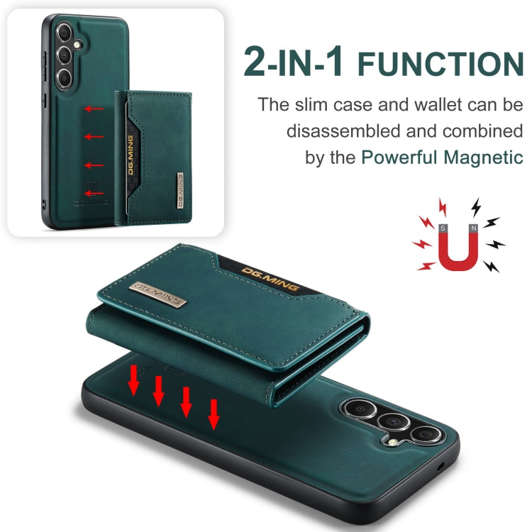 For Samsung Galaxy S24 FE 5G DG.MING M2 Series 3-Fold Multi Card Bag + Magnetic Phone Case(Green) - Galaxy S24 FE 5G Cases by DG.MING | Online Shopping South Africa | PMC Jewellery | Buy Now Pay Later Mobicred