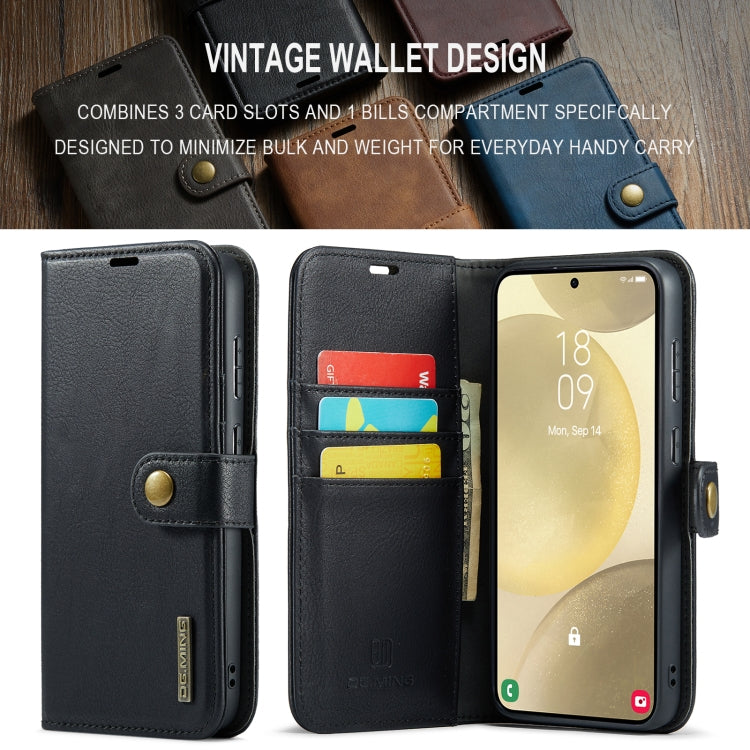 For Samsung Galaxy S24 FE 5G DG.MING Crazy Horse Texture Detachable Magnetic Leather Case(Black) - Galaxy S24 FE 5G Cases by DG.MING | Online Shopping South Africa | PMC Jewellery | Buy Now Pay Later Mobicred