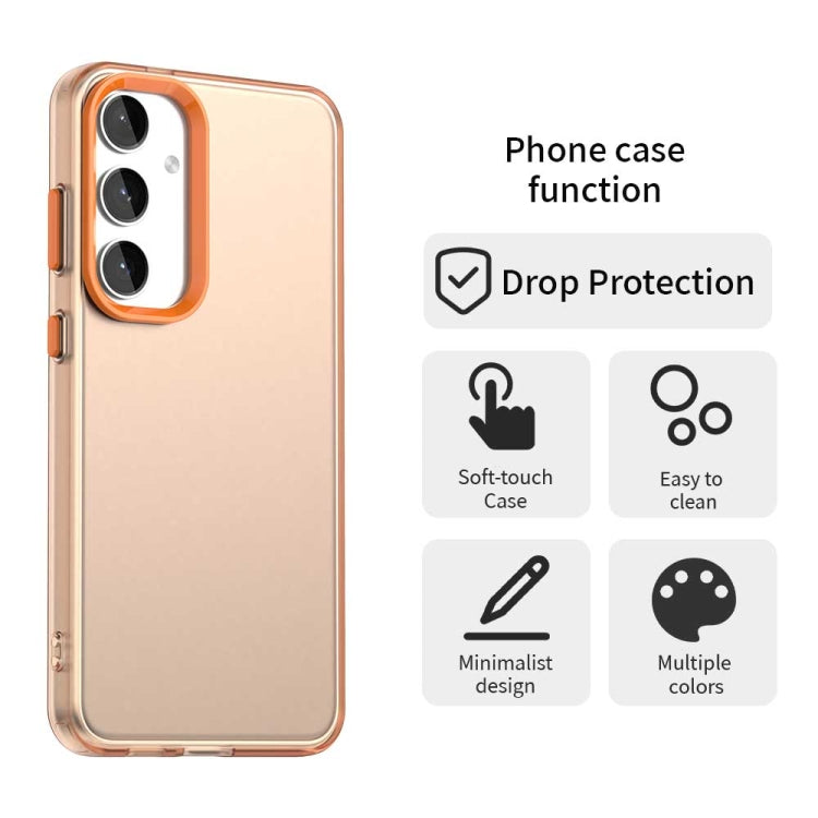 For Samsung Galaxy S25+ 5G Candy PC Hybrid TPU Shockproof Phone Case(Orange) - Galaxy S25+ 5G Cases by PMC Jewellery | Online Shopping South Africa | PMC Jewellery | Buy Now Pay Later Mobicred