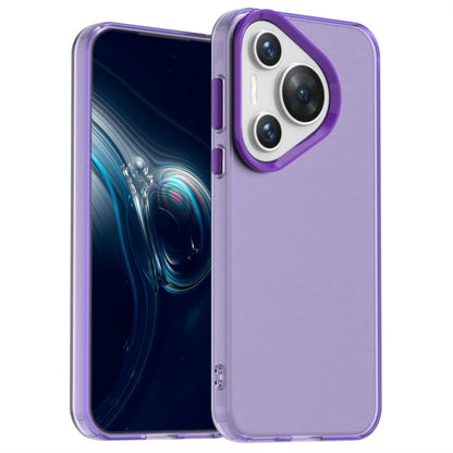 For Huawei Pura 70 Pro+ Candy PC Hybrid TPU Shockproof Phone Case(Purple) - Huawei Cases by PMC Jewellery | Online Shopping South Africa | PMC Jewellery | Buy Now Pay Later Mobicred