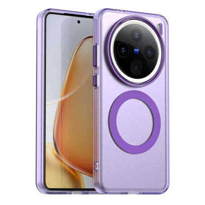 For vivo X200 Pro Candy Magsafe PC Hybrid TPU Phone Case(Purple) - X200 Pro Cases by PMC Jewellery | Online Shopping South Africa | PMC Jewellery | Buy Now Pay Later Mobicred