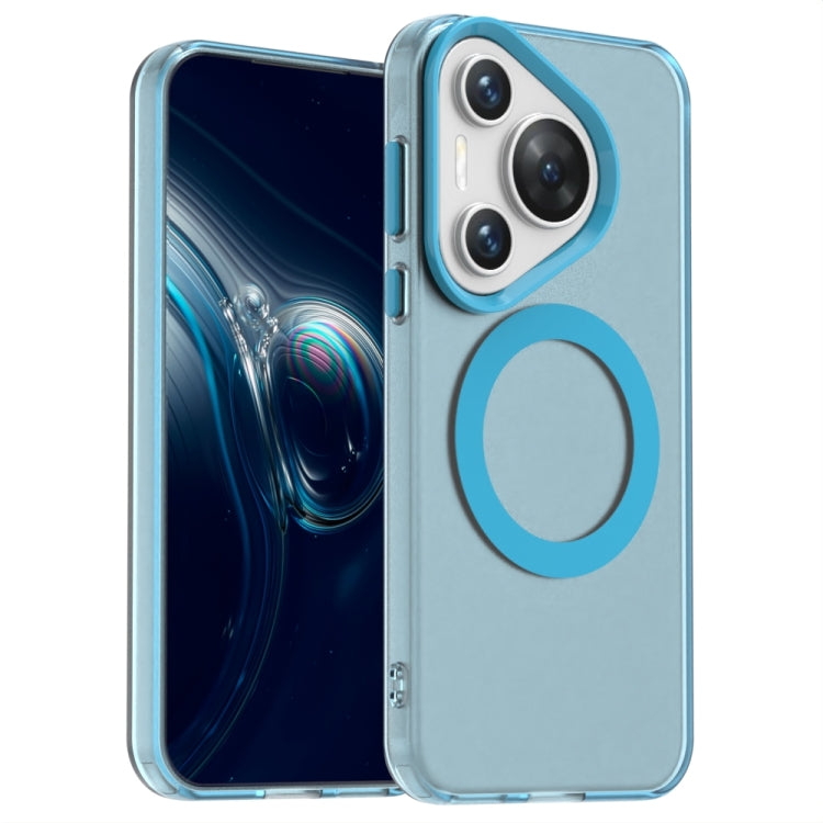 For Huawei Pura 70 Pro Candy Magsafe PC Hybrid TPU Phone Case(Blue) - Huawei Cases by PMC Jewellery | Online Shopping South Africa | PMC Jewellery | Buy Now Pay Later Mobicred