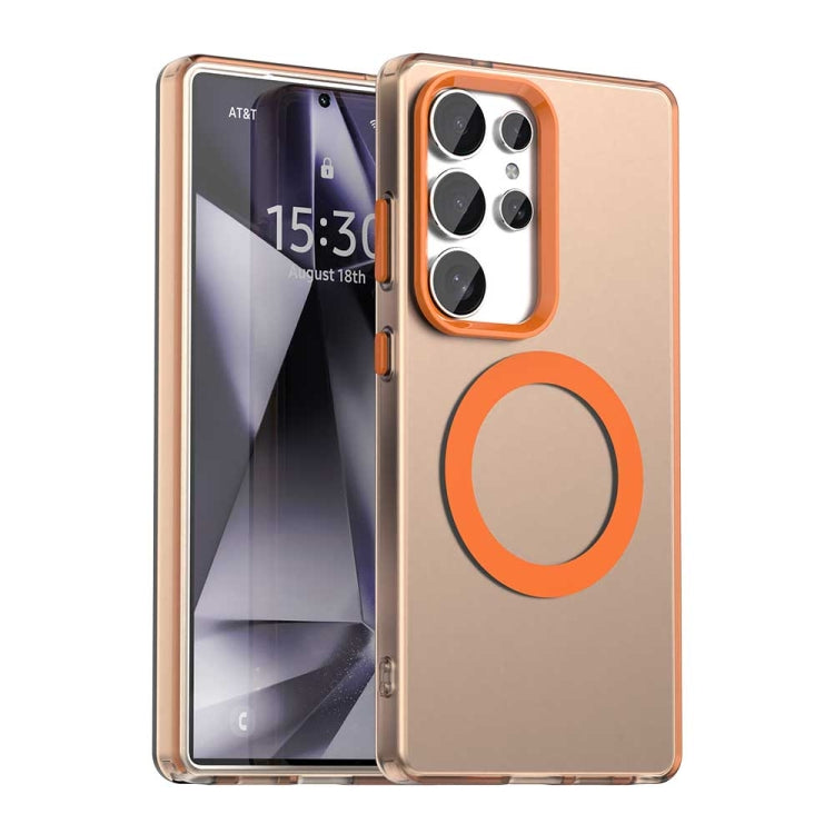 For Samsung Galaxy S25 Ultra 5G Candy Magsafe PC Hybrid TPU Phone Case(Orange) - Galaxy S25 Ultra 5G Cases by PMC Jewellery | Online Shopping South Africa | PMC Jewellery | Buy Now Pay Later Mobicred