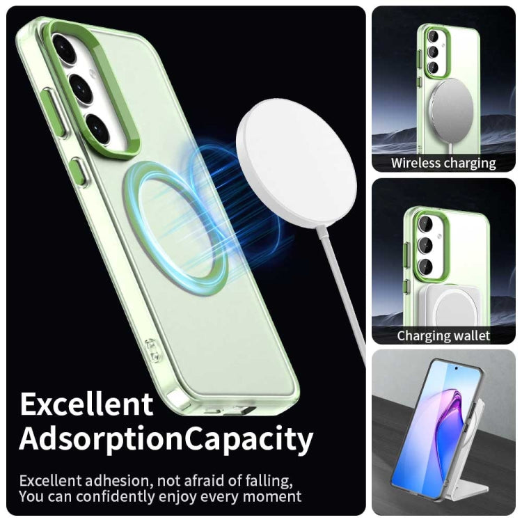 For Samsung Galaxy S25 5G Candy Magsafe PC Hybrid TPU Phone Case(Green) - Galaxy S25 5G Cases by PMC Jewellery | Online Shopping South Africa | PMC Jewellery | Buy Now Pay Later Mobicred