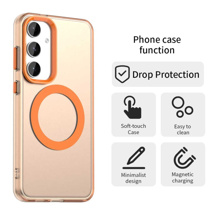 For Samsung Galaxy S25+ 5G Candy Magsafe PC Hybrid TPU Phone Case(Orange) - Galaxy S25+ 5G Cases by PMC Jewellery | Online Shopping South Africa | PMC Jewellery | Buy Now Pay Later Mobicred