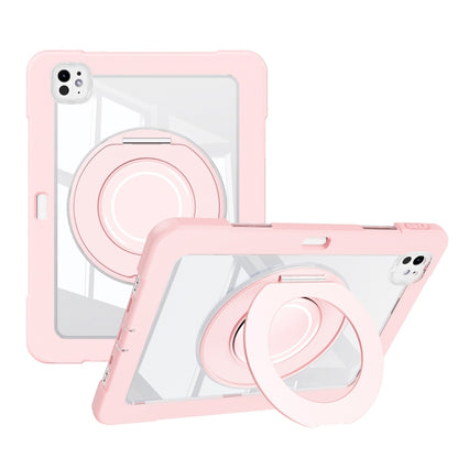 For iPad Pro 11 2024 Crystal Armor PC Hybrid TPU Tablet Case with Pen Slot(Pink) - iPad Pro 11 2024 Cases by PMC Jewellery | Online Shopping South Africa | PMC Jewellery | Buy Now Pay Later Mobicred