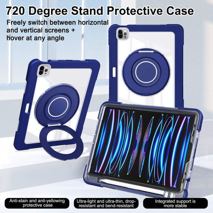 For iPad Pro 11 2022 / Air 10.9 2022 Crystal Armor PC Hybrid TPU Tablet Case with Pen Slot(Dark Blue) - iPad Pro 11 (2022/2021) Cases by PMC Jewellery | Online Shopping South Africa | PMC Jewellery | Buy Now Pay Later Mobicred