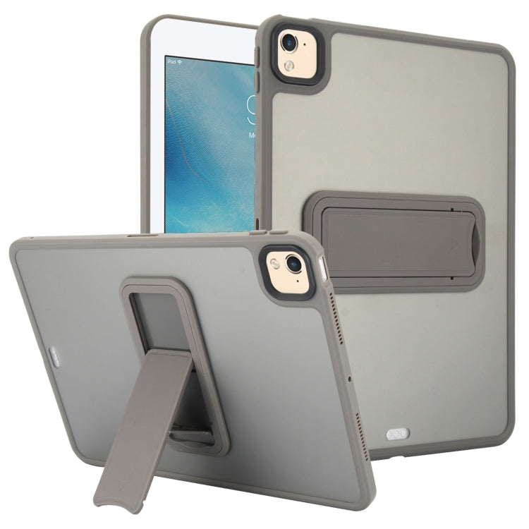 For iPad 4 / 3 / 2 9.7 inch Skin Feel Holder PC Hybrid TPU Tablet Case(Grey) - iPad 4 & 3 & 2 Cases by PMC Jewellery | Online Shopping South Africa | PMC Jewellery | Buy Now Pay Later Mobicred