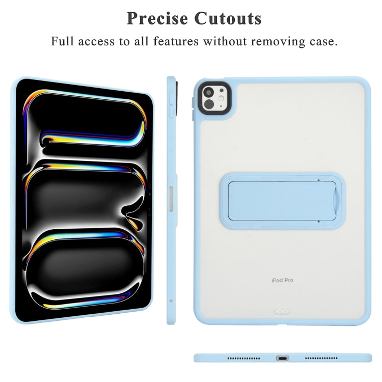 For iPad 4 / 3 / 2 9.7 inch Skin Feel Holder PC Hybrid TPU Tablet Case(Light Blue) - iPad 4 & 3 & 2 Cases by PMC Jewellery | Online Shopping South Africa | PMC Jewellery | Buy Now Pay Later Mobicred