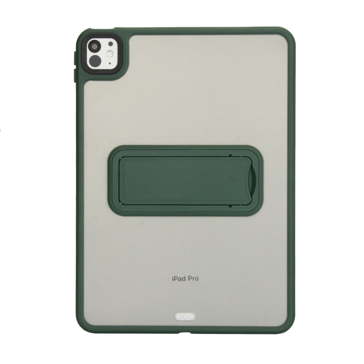 For iPad 4 / 3 / 2 9.7 inch Skin Feel Holder PC Hybrid TPU Tablet Case(Dark Green) - iPad 4 & 3 & 2 Cases by PMC Jewellery | Online Shopping South Africa | PMC Jewellery | Buy Now Pay Later Mobicred