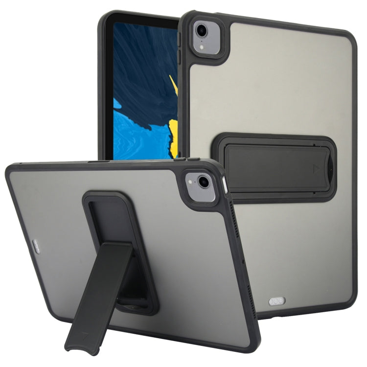 For iPad Pro 11 2018 Skin Feel Holder PC Hybrid TPU Tablet Case(Black) - iPad Pro 11 (2018) Cases by PMC Jewellery | Online Shopping South Africa | PMC Jewellery | Buy Now Pay Later Mobicred